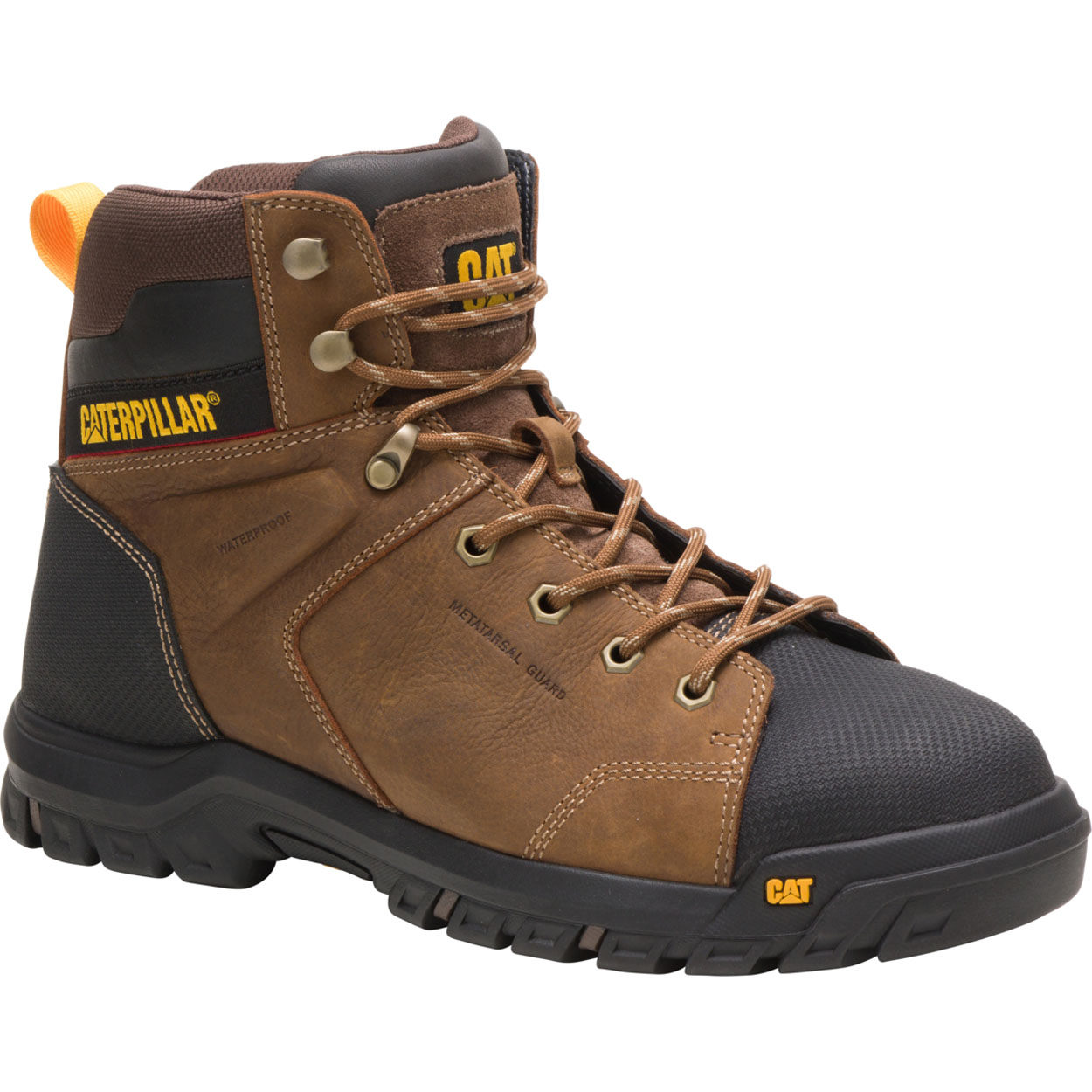 Men's Caterpillar Wellspring Safety Boots Brown Ireland EGOQ45678